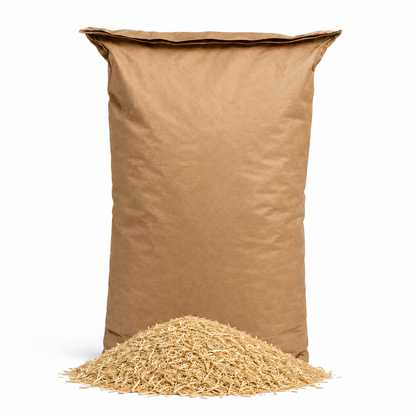 Naturalna ściółka lniana 12 kg - odpylone podłoże i mulcz z lnu